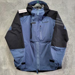 Adidas TERREX Xploric RAIN.RDY Blue/Black Hiking Jacket Mens Sz M MSRP $320.00